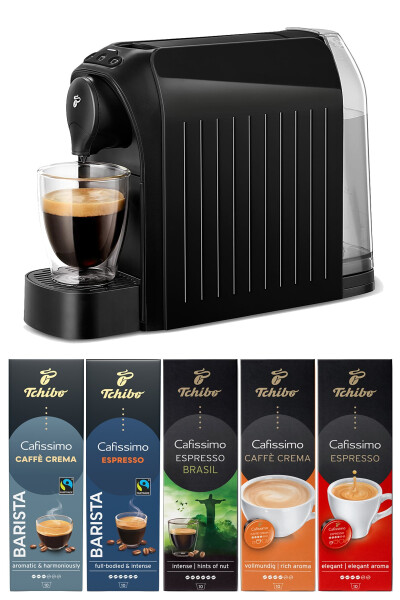 Cafissimo Easy Black + 5 Boxes of Coffee Capsules - 1