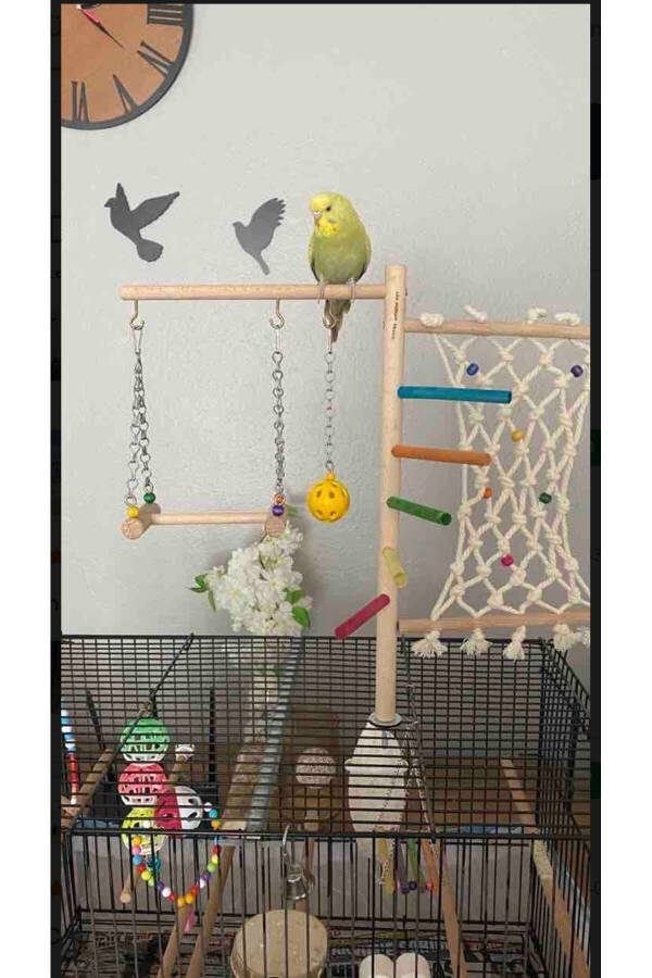 Cage Top Bird Tunnel Climbing Rope for Budgies, Cockatiels and other Birds - 5