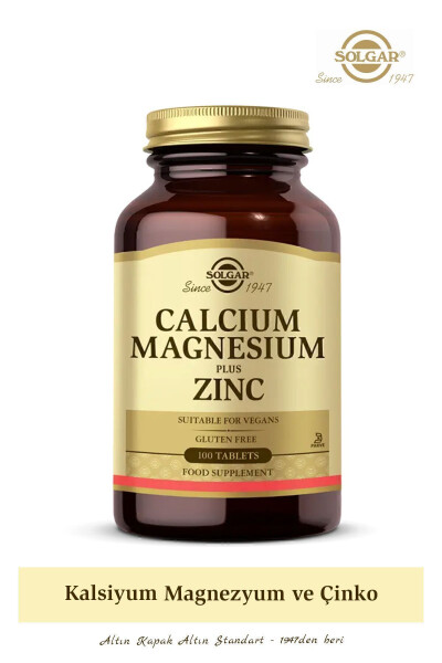 Calcium Magnesium Plus Zinc 100 Tablets - 4