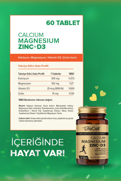 Calcium - Magnesium - Zinc - D3 - (CALCIUM MAGNESIUM ZINC AND VITAMIN D3) Dietary Supplement - 3