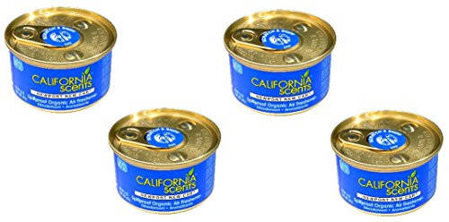 California Scents Dökülmeye Dayanıklı Organik Hava Temizleyici, Newport Yeni Araba Kokusu, 1.5 Onsluk Kavanoz (4'lü Paket) - 1