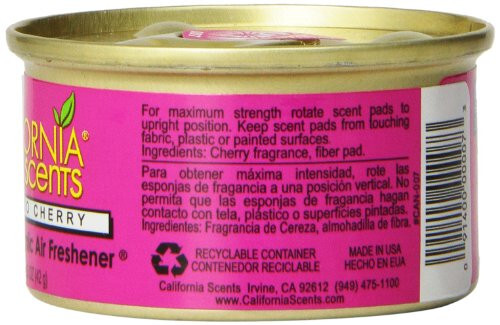 California Scents Spillproof Organic Air Freshener, Coronado Cherry, 1.5 Ounce Canister (Pack of 4) - 2