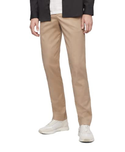 Calvin Klein Men's Modern Stretch Wrinkle Resistant Chino Pants in Slim Fit - 1