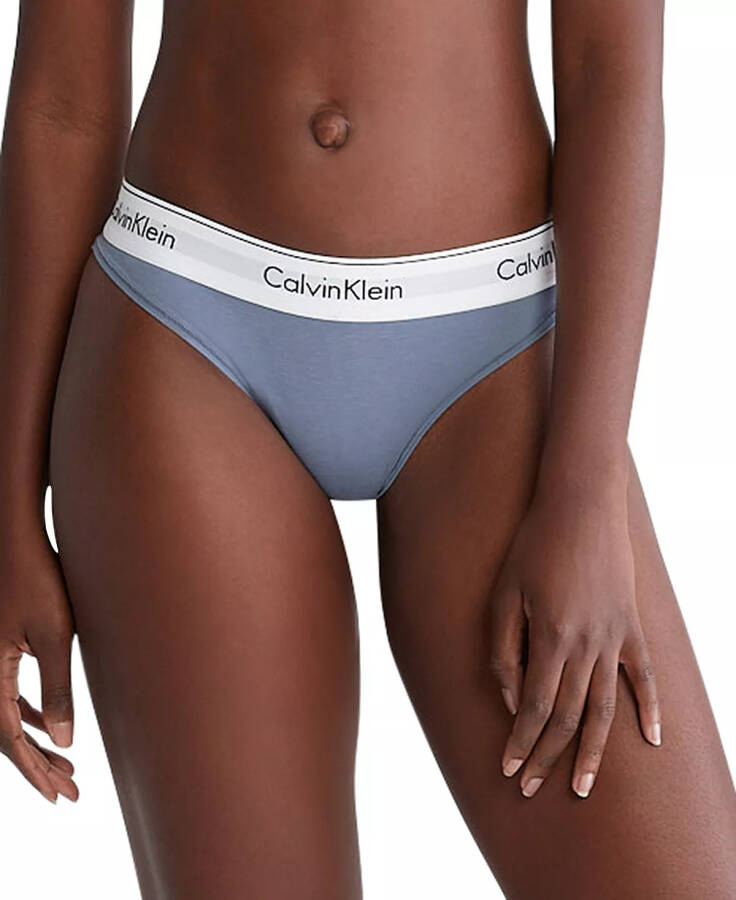 Calvin Klein Women's Modern Cotton Bikini Underwear F3787 Flint Stone - 1