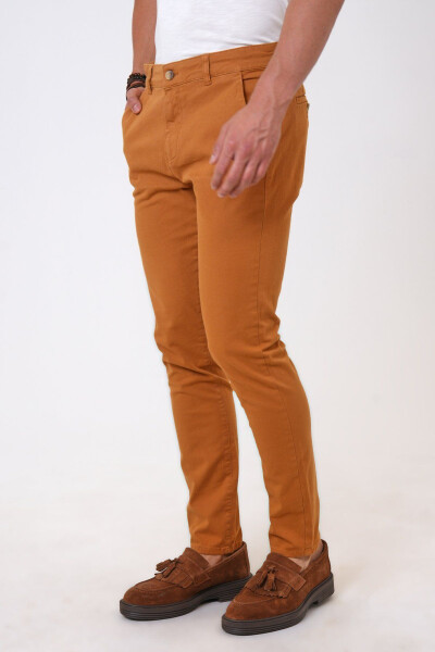 Camel Slim Fit Cotton Reinforced Chino Pants - 2