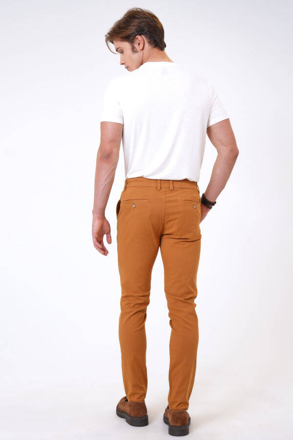 Camel Slim Fit Cotton Reinforced Chino Pants - 4