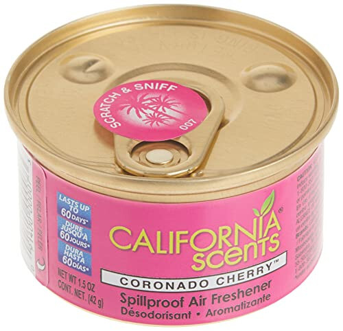 Can Air Freshener and Odor Neutralizer by California Scents, Set of 12 Spillproof Cans for Home and Car, Coronado Cherry, Fresh and Bold, 1.5 Oz Each - 2