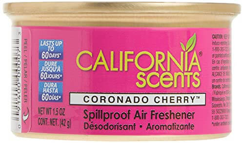 Can Air Freshener and Odor Neutralizer by California Scents, Set of 12 Spillproof Cans for Home and Car, Coronado Cherry, Fresh and Bold, 1.5 Oz Each - 3