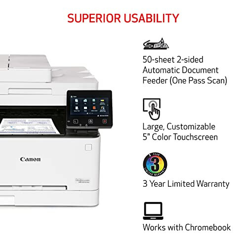 Canon Color imageCLASS MF656Cdw - All in One, Duplex, Wireless Laser Printer with 3 Year Limited Warranty, White - 12