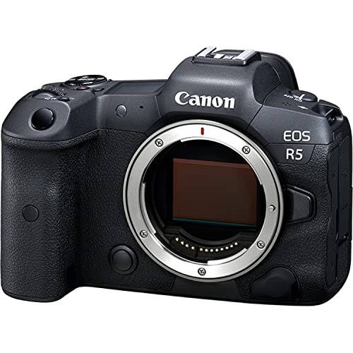 Canon EOS R5 Ko'zgusiz Kamera (Faqat Korpus), To'liq Kadrli Gibrid Kamera, 8K Video, 45 Megapiksel CMOS Sensor, DIGIC X Tasvir Protsessori, 12 FPS gacha, RF Montaj, Qora - 2