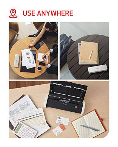 Canon imageFORMULA R10 Portable Document Scanner, 2-Sided Scanning with 20 Page Feeder, Easy Setup for Home or Office, Includes Software, (4861C001) - 6