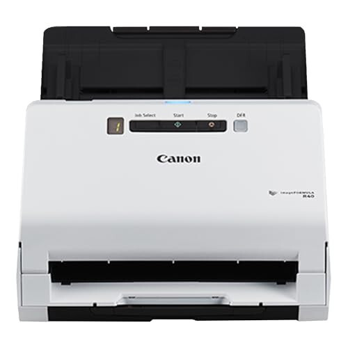 Canon imageFORMULA R40 Ofis Belge Tarayıcı PC ve Mac için, Renkli Çift Taraflı Tarama, Ofis veya Ev Kullanımı İçin Kolay Kurulum, Tarama Yazılımı Dahil - 1