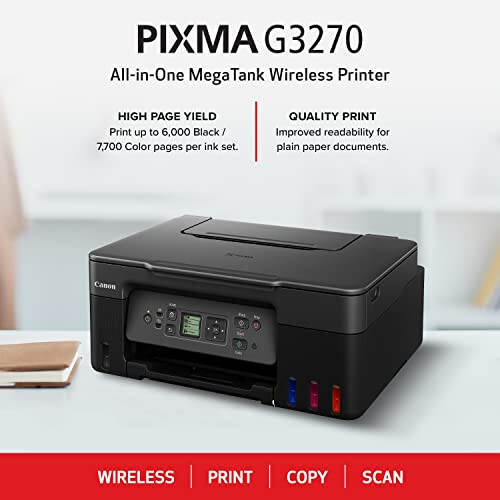 Canon MegaTank G3270 All-in-One Wireless Inkjet Printer. for Home Use, Print, Scan and Copy, Black - 5