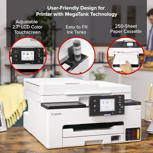Canon Megatank GX2020 All-in-One Wireless Supertank [Megatank] Printer | Print, Copy and Scan| Mobile Printing |2.7
