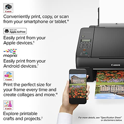 Canon PIXMA G620 Simsiz MegaTank Fotosurat Ko‘p Funktsiyali Printer [Chop etish, Nusxa olish, Skanerlash], Qora, Alexa bilan ishlaydi - 9