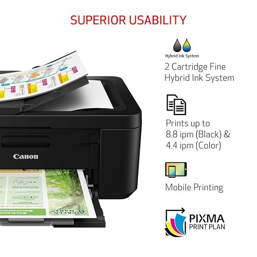 Canon PIXMA TR4720 Ev Kullanımı İçin Çok Fonksiyonlu Kablosuz Yazıcı, Otomatik Belge Besleyici, Mobil Yazdırma ve Dahili Faks ile, Siyah - 4