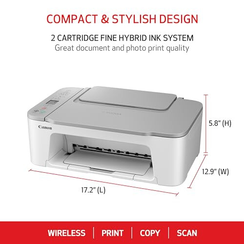 Canon PIXMA TS3520 Kompakt Kablosuz Çok İşlevli Yazıcı, Beyaz - 2