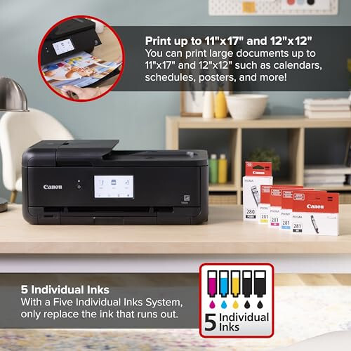 Canon PIXMA TS9520a - Simsiz Uyda Barcha Funksiyalarga Ega Uy Inkjet Printeri - 3