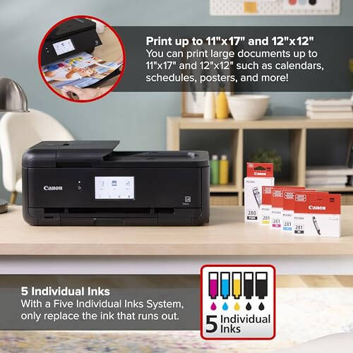 Canon PIXMA TS9520a - Simsiz Uyda Barcha Funksiyalarga Ega Uy Inkjet Printeri - 3