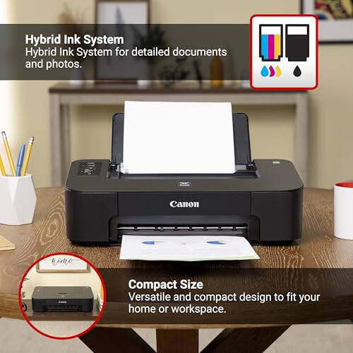 Canon TS202 Inkjet Photo Printer, Black (USB Required, not Included) - 4