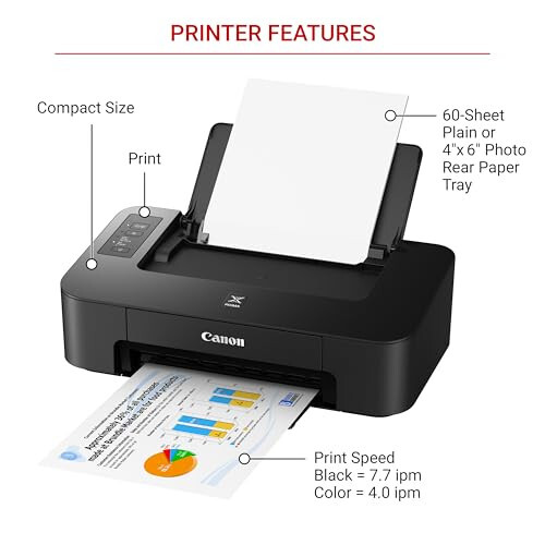 Canon TS202 siyohli fotoprinter, qora (USB talab qilinadi, kiritilmagan) - 5