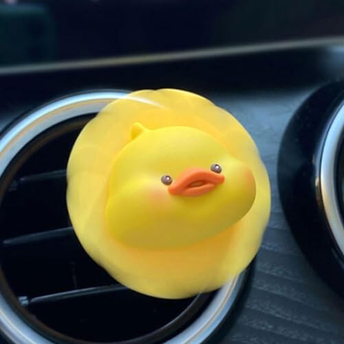 Car Air Outlet Vent Freshener, Rotating Clip Car Vent Clip Fragrance Diffuser Safe Plug and Play Cute Little Flower Shape Innovative for Car Interior Decor (Duck) - 6