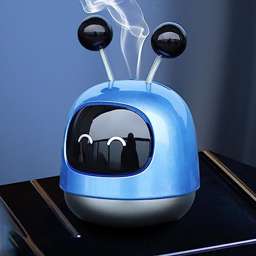 Car Aroma Diffuser, Dynamic Design, Simple Use, Robot Car Perfume, Fresher for Vehicle (Blue) - 3