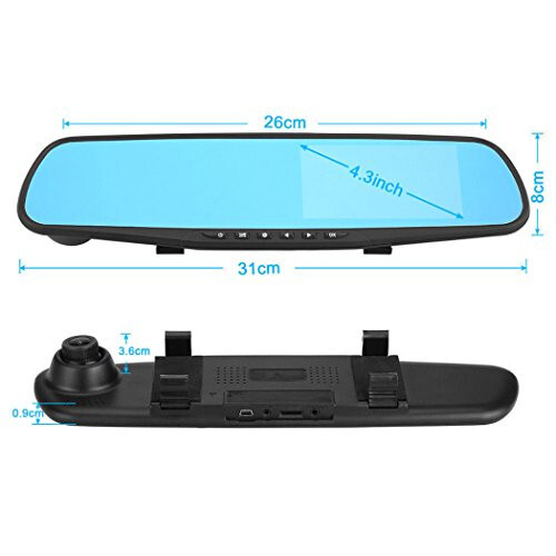 Car DVR Rear View Mirror Video Recorder 4.3