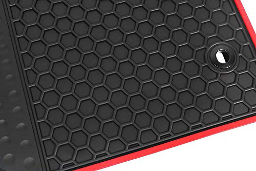 Car Floor Mats Custom Fit for Toyota Camry 8th 2018 2019 2020 2021 2022 2023 2024 2025 Rubber Black Red Car Floor Liners Set All Weather Season Protection Heavy Duty Odorless - 2