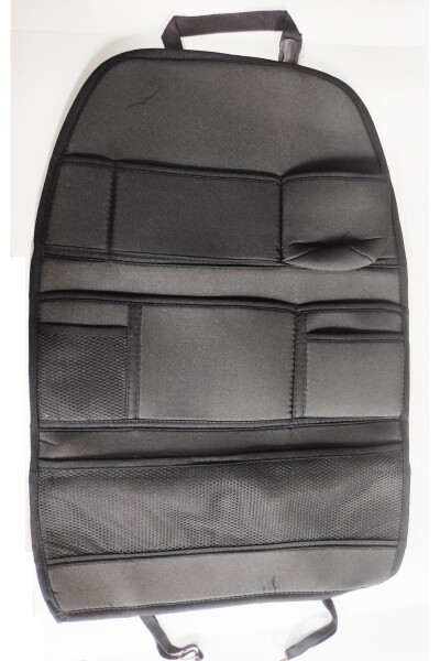 Car Seat Back Organizer Bag Fabric Black - 1