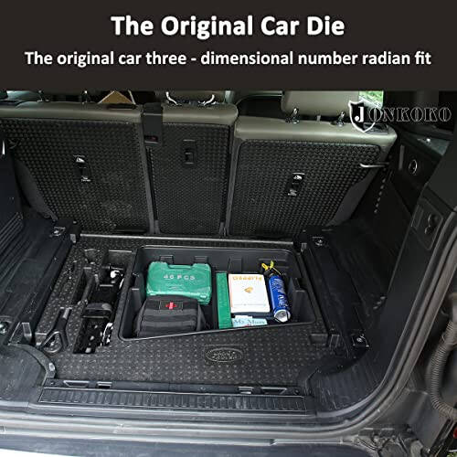 Car Trunk Organizer, Multi-Compartment Automotive Car Organizer for Land Rover Defender 2020-2023 Rear Trunk Organizer Tray 110 Accessories - 3