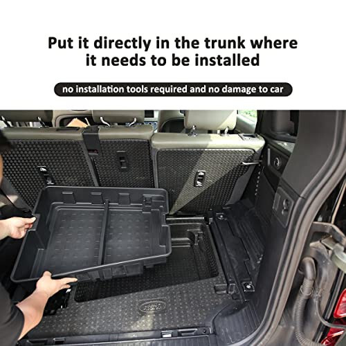 Car Trunk Organizer, Multi-Compartment Automotive Car Organizer for Land Rover Defender 2020-2023 Rear Trunk Organizer Tray 110 Accessories - 7