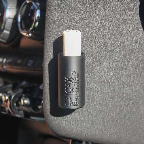 CarChap Car Lip Balm Holder [THE ORIGINAL], Chapstick Holder for Car, Mess Free in the Heat. Featured in Car and Driver. USA Made, Patent Pending. Interior Car Accessories for Women and Men [BLACK] - 7