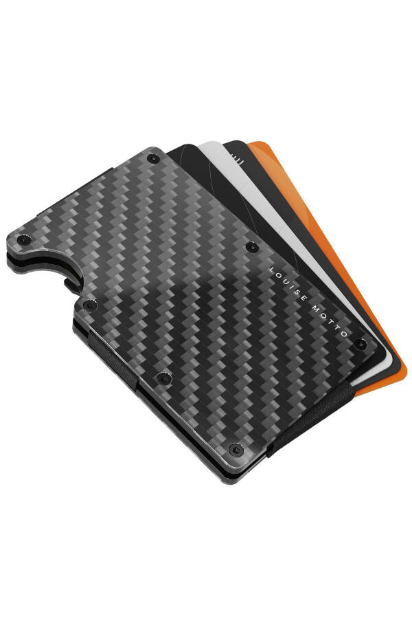 Cardx - Dark Wave Clips - Carbon Fiber Wallet & Card Holder - Money Clip, RFID Blocking (BLACK) - 6