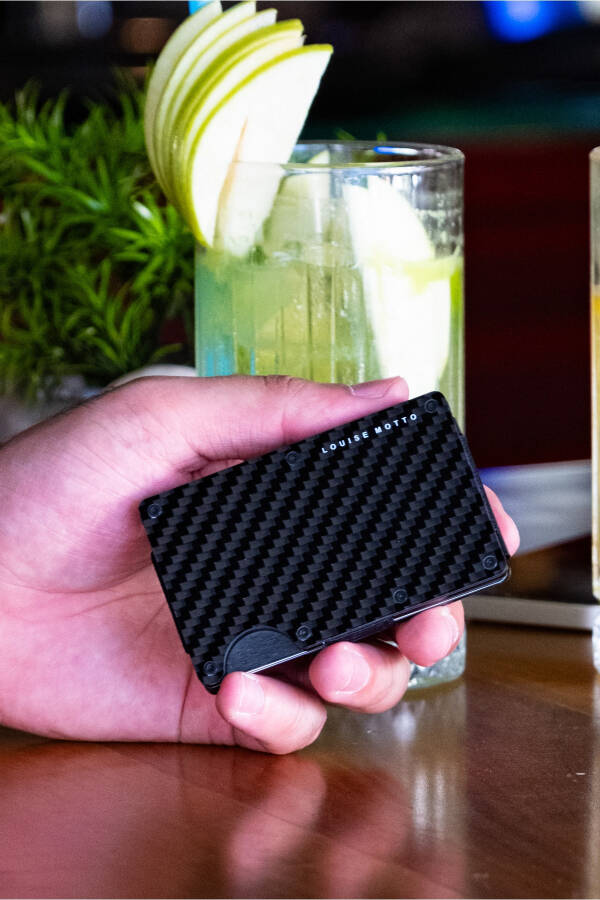 Cardx - Dark Wave Clips - Carbon Fiber Wallet & Card Holder - Money Clip, RFID Blocking (BLACK) - 11