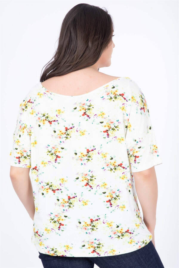 Carmen Collar Floral T-Shirt - 3