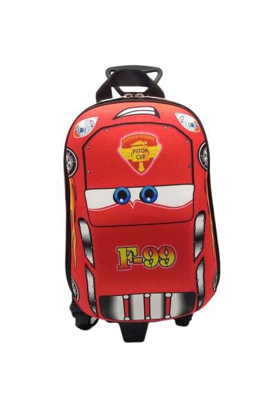 Cars Printed Pull-Along Kids Kindergarten Backpack - 2