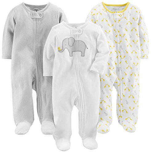 Carter's Simple Joys Unisex Bebek 3'lü Nötr Uyku ve Oyun Seti - 3