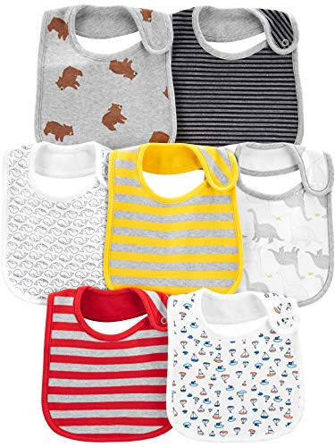 Carter's Simple Joys Unisex Bebek 7'li Salya Önlüğü - 1