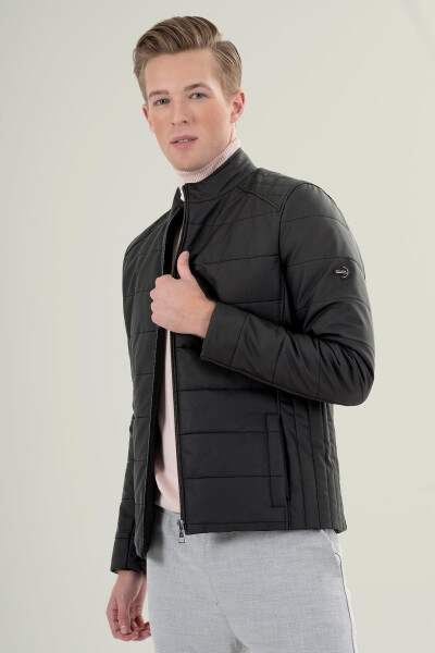 Cartesio Vegan Leather Jacket Men Black - 4