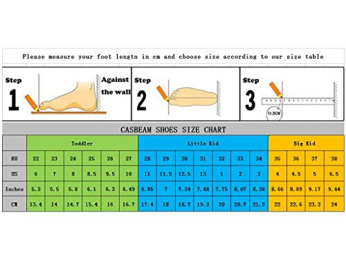 Casbeam Kids Breathable Sneakers Mesh Lightweight Easy Walk Casual Sport Strap Athletic Running Shoes for Boys Girls - 3