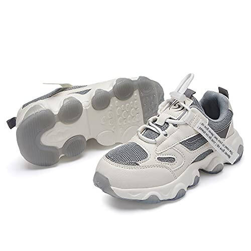 Casbeam Kids Breathable Sneakers Mesh Lightweight Easy Walk Casual Sport Strap Athletic Running Shoes for Boys Girls - 5