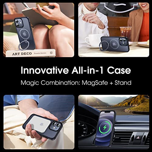 CASEKOO iPhone 12 Pro / iPhone 12 Case with Magnetic Invisible Stand - 5