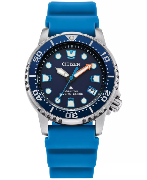 Часы Eco-Drive Unisex Promaster Dive Blue Strap Watch 37mm Blue - 2