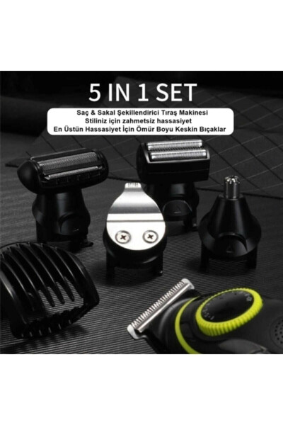 Cd 6171 Hair & Beard Trimmer Shaver Men's Grooming Set 5 In 1 Ultimate 009 - 10