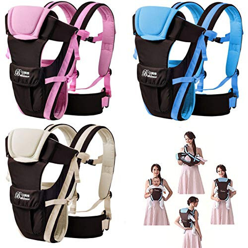 CdyBox Adjustable 4 Positions Carrier 3D Backpack Pouch Bag Wrap Soft Structured Ergonomic Sling Front Back Newborn Baby Infant (Pink) - 29