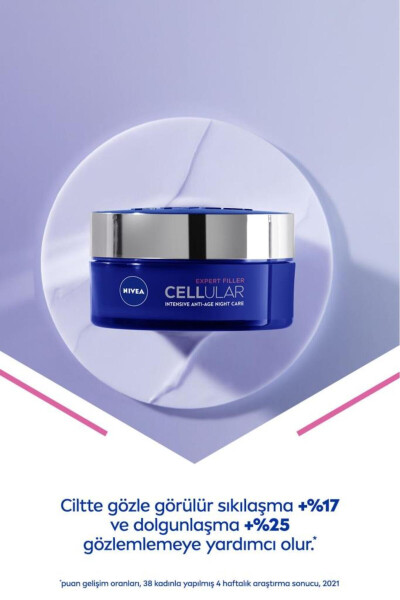 Cellular Expert Filler Intensive Anti-Aging Night Face Cream 50ml, Hyaluronic Acid, Folic Acid - 9