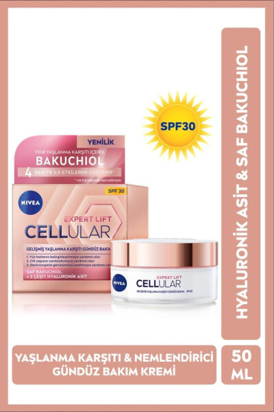 Cellular Expert Lift Yaşlanma Karşıtı Gündüz Yüz Bakım Kremi 50ml, Bakuchiol, Hyaluronik Asit, SPF30 - 8