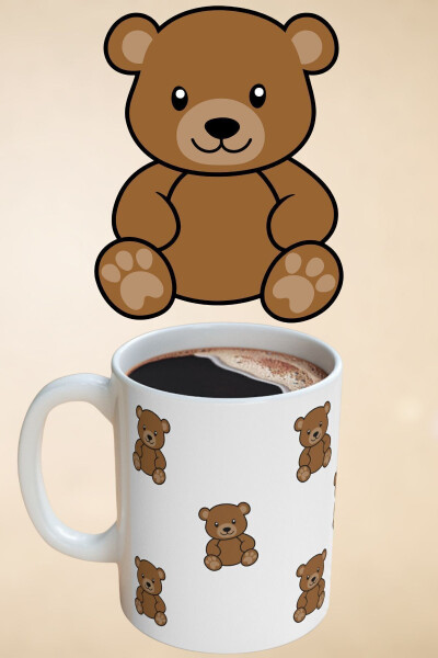 Ceramic Mug with Teddy Bear Design - 6