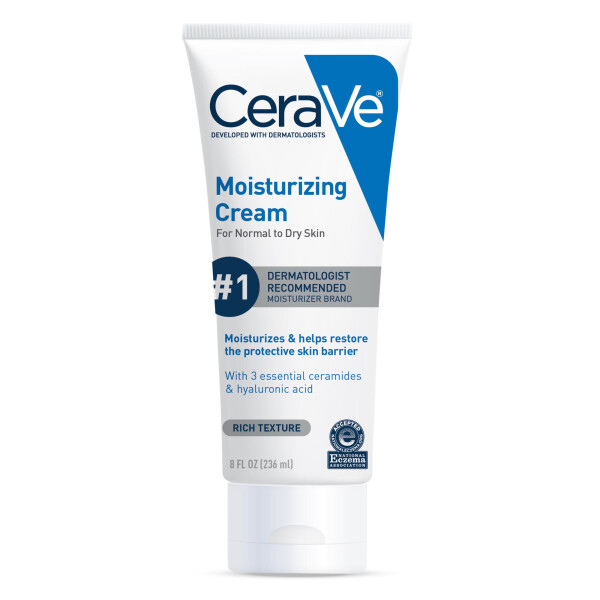 CeraVe Nemlendirici Krem, Normalden Çok Kuru Ciltler İçin Yüz Nemlendirici ve Vücut Losyonu, 236 ml - 1